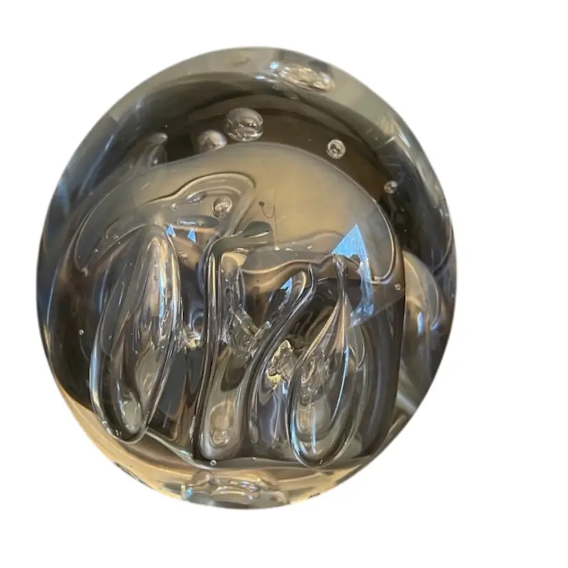 #01 Vintage Blown Glass Paperweight by Rollin KARG
