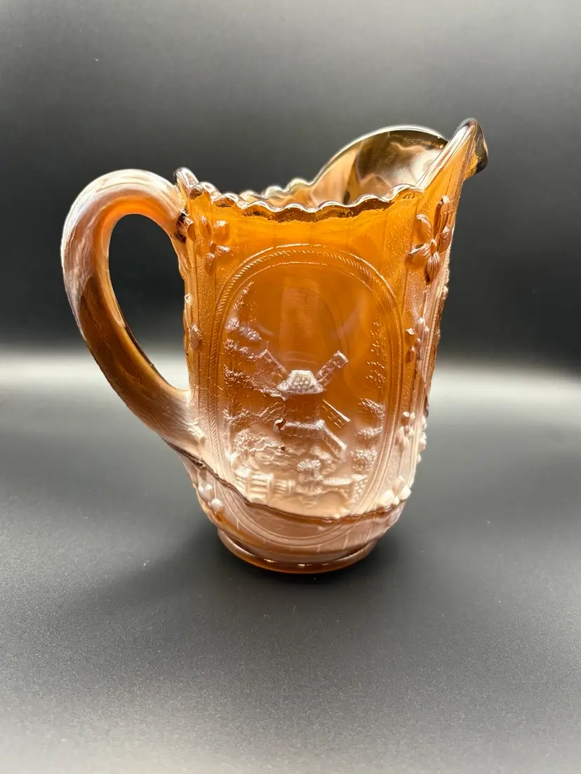Imperial Caramel Slag Glass Pitcher