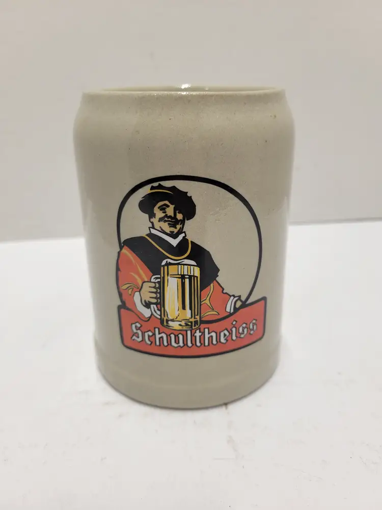 Vintage Schultheiss German Stoneware Beer Stein 0.5L | Classic Brewery Logo