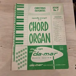 1959 da-mar Christmas Favorites no 7 Chord Organ sheet music