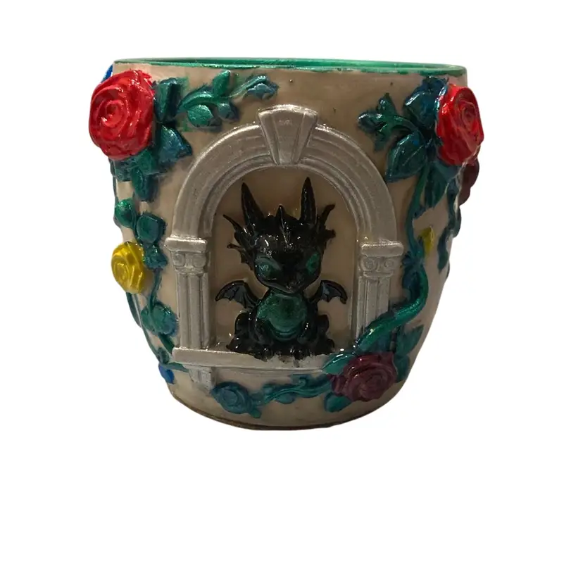 Handmade Fantasy Dragon Mini Planter