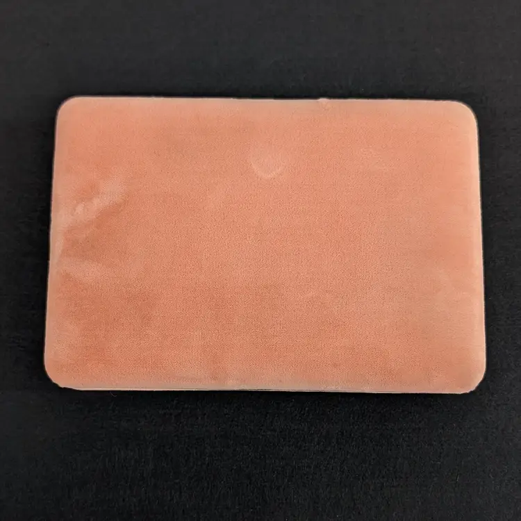 Vintage Mele Jewelry Box Earring Case Retro 60s Peach Pink Velvet Travel Mirror