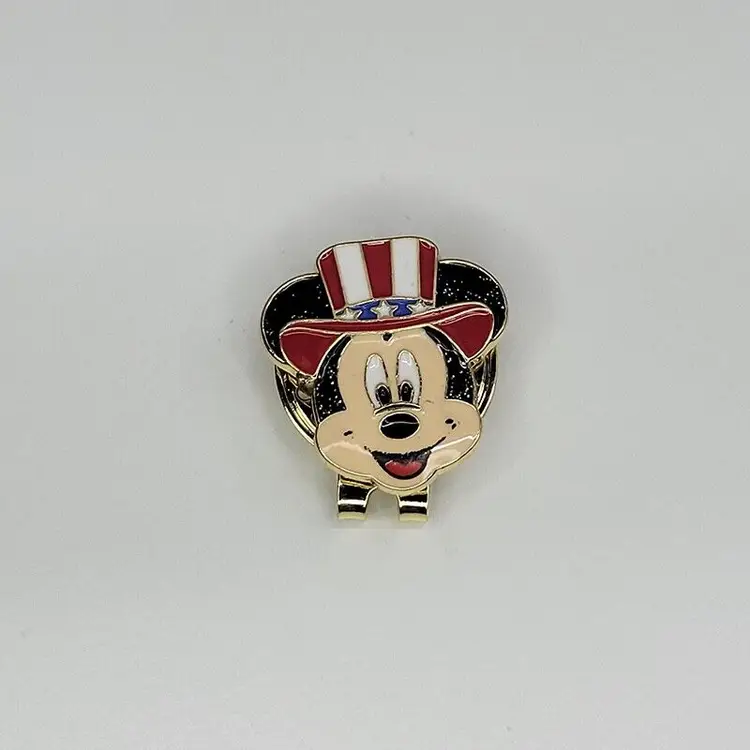 Unique One of a Kind USA Mickey Mouse Golf Ball Marker with Magnetic Hat Clip