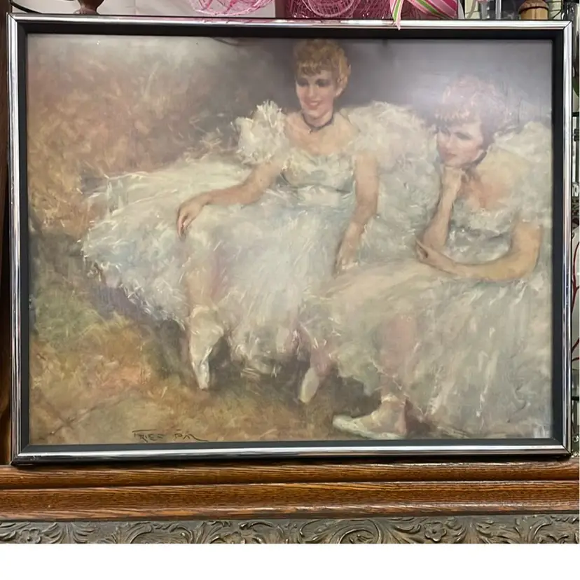 Pal Fried Signed Framed 2 Ballerina Lithograph