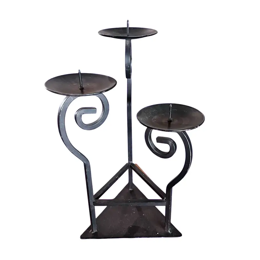 Vintage Metal Candelabra Black Moody Decor Candle holder