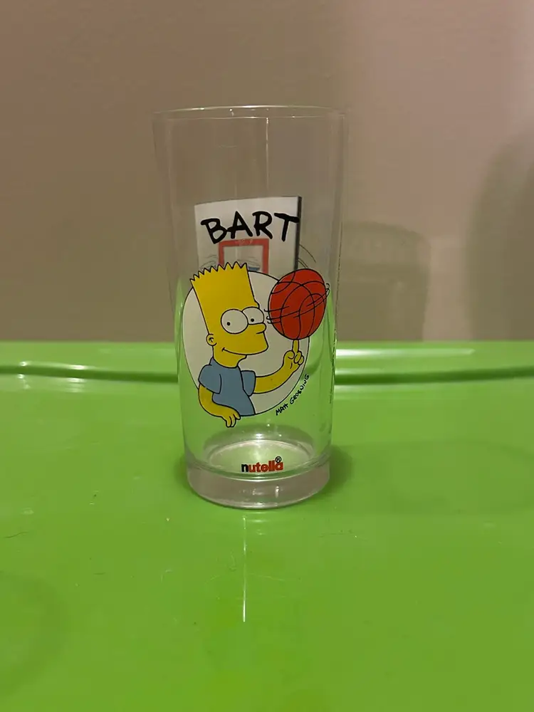 Bart Simpson Glass Nutella 1996