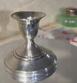 #11 ~ Antique 2.5” Sterling Silver Single Candle Holder ~ Read