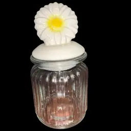Daisy Canister Ceramic And Glass