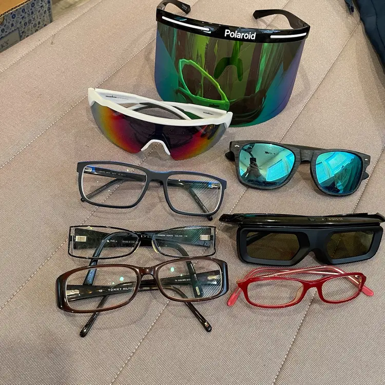 Eyeglass Frames Lot & Sunglasses Rayban Hilfiger Polaroid & More (7) updated