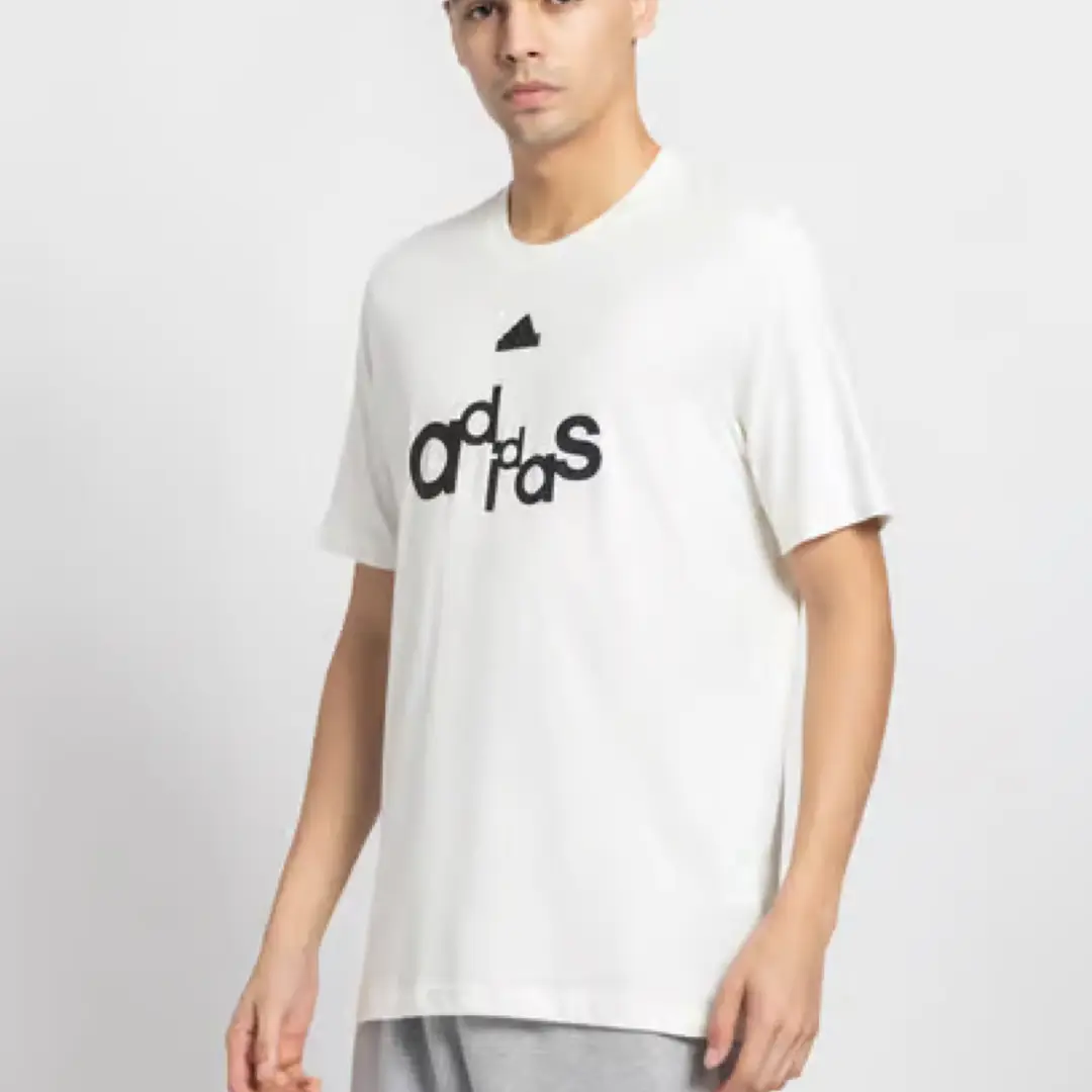 Adidas Men's White Graphic T-Shirt XL