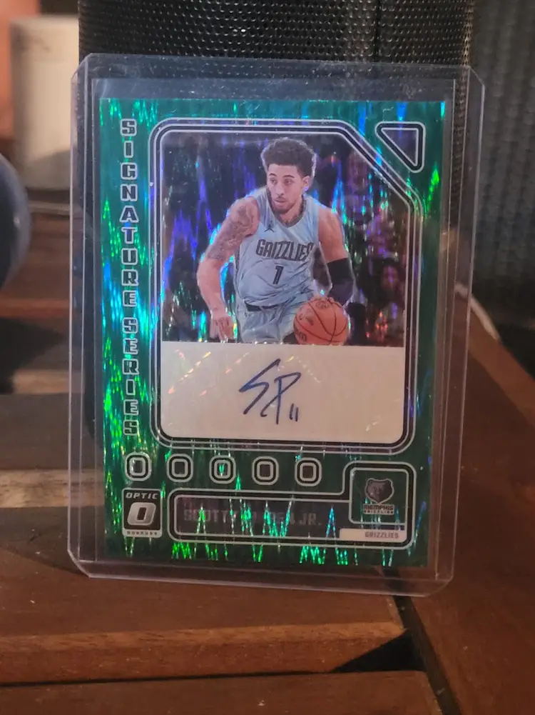 SCOTTY PIPPEN JR. AUTO 2023-24 DONRUSS OPTIC SIGNATURE SERIES GREEN PRIZM SS-SPJ
