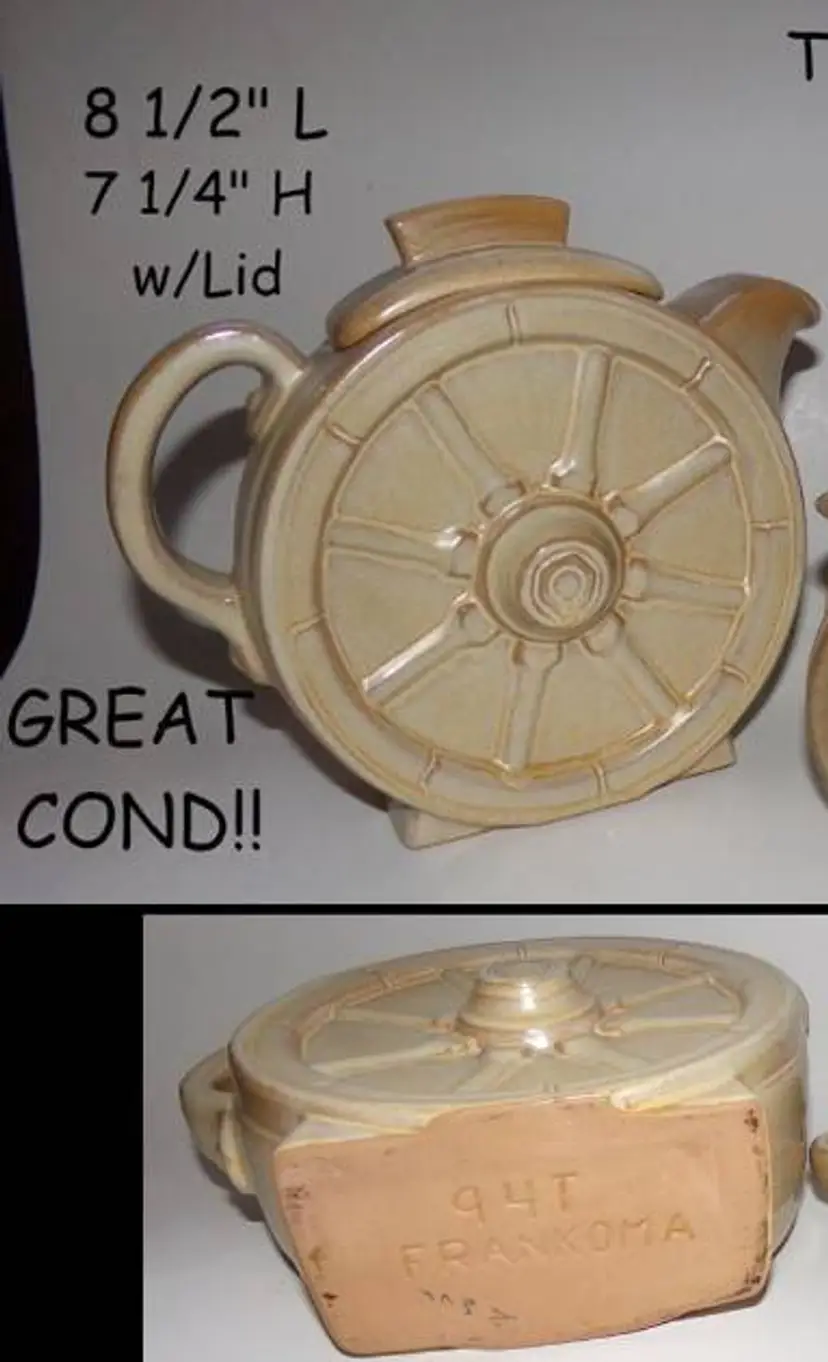 Vintage Frankoma Pottery Wagon Wheel Tea Pot