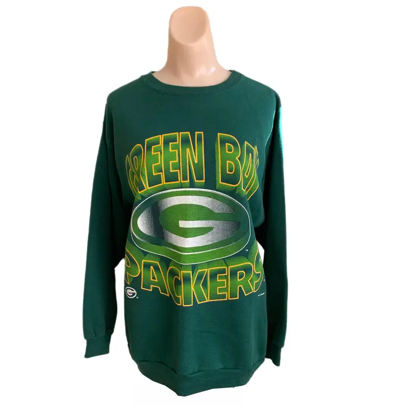 Green Bay Packers Large Sweatshirt Crewneck 1994 Size Vintage Womens READ