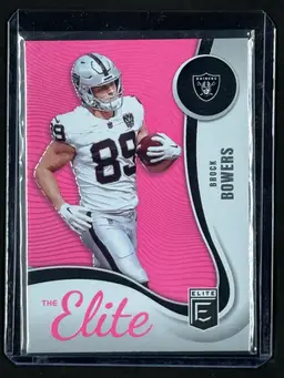 2025 Panini Donruss Elite #10 The Elite Pink Brock Bowers Raiders