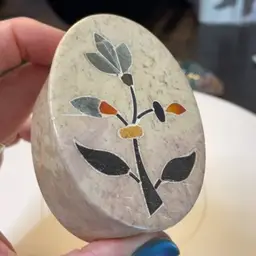 Stone And Lay Trinket Box 3” X 2 1/4”