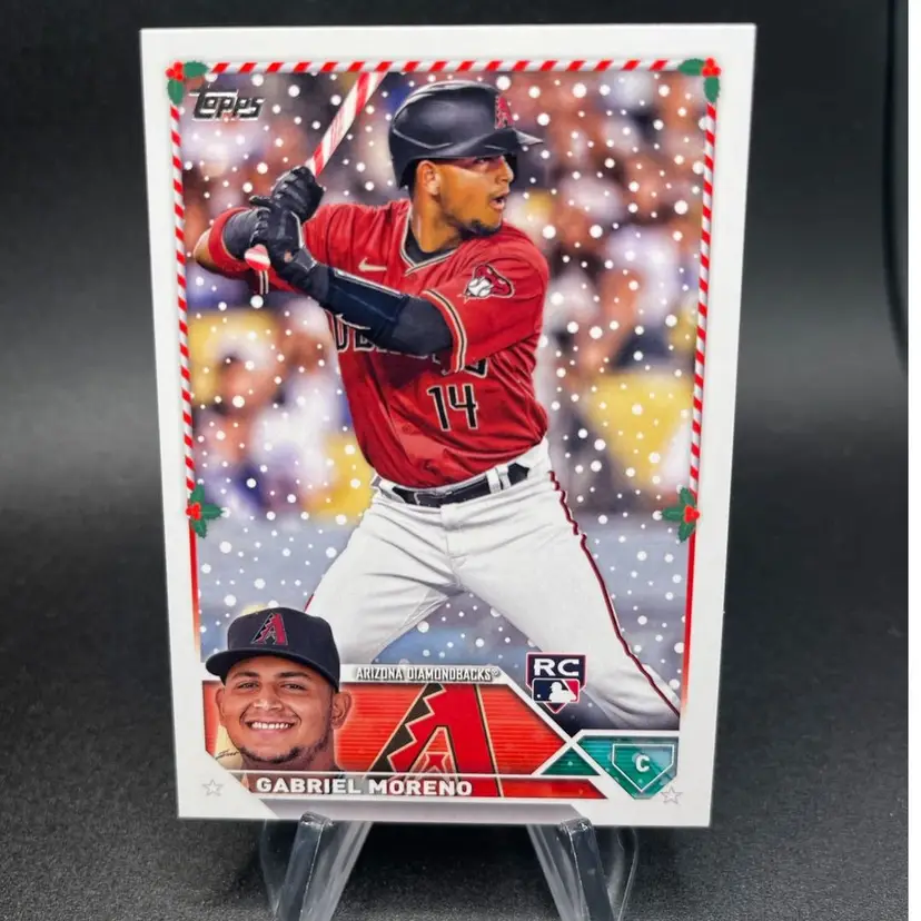Gabriel Moreno Candy Came Bat Parallel Topps Holiday 