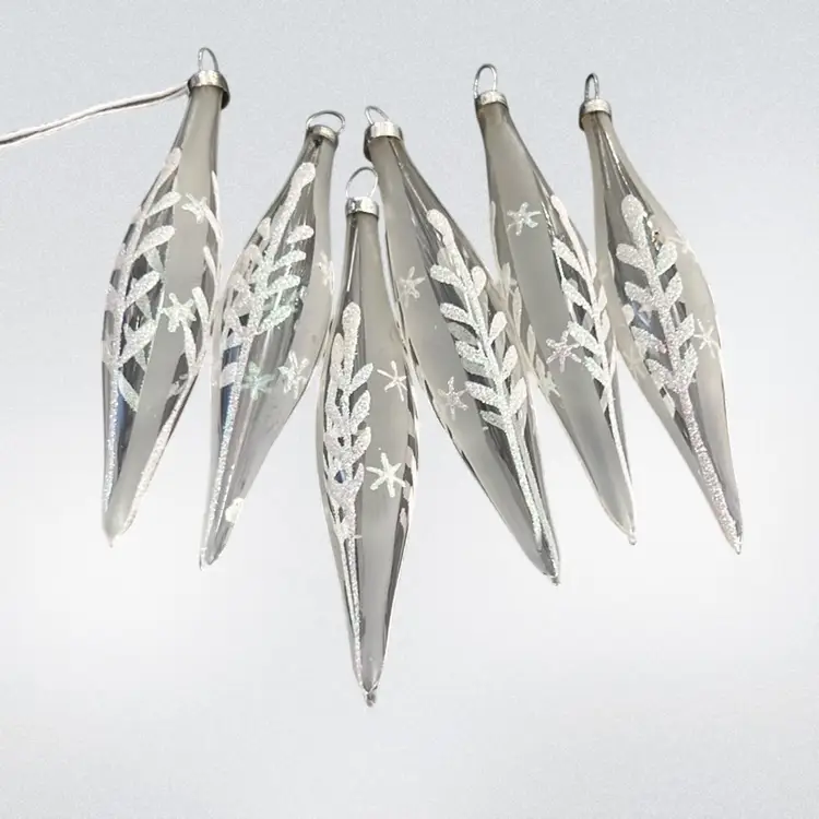 6pc Blown Glass
Christmas Ornament