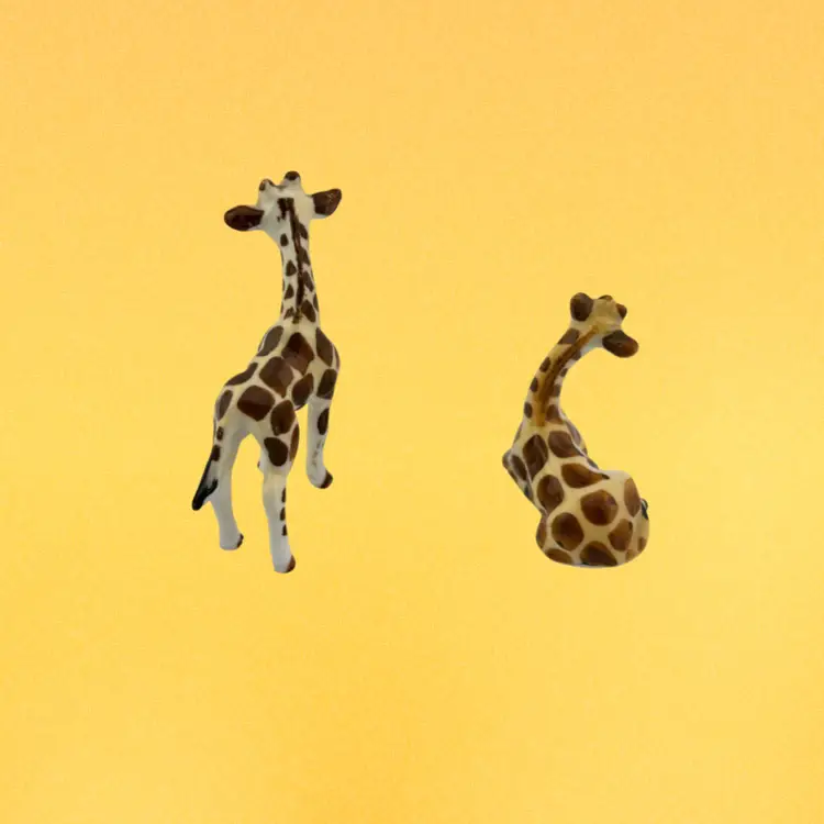 Vintage Bone China Giraffe Miniature Figurines