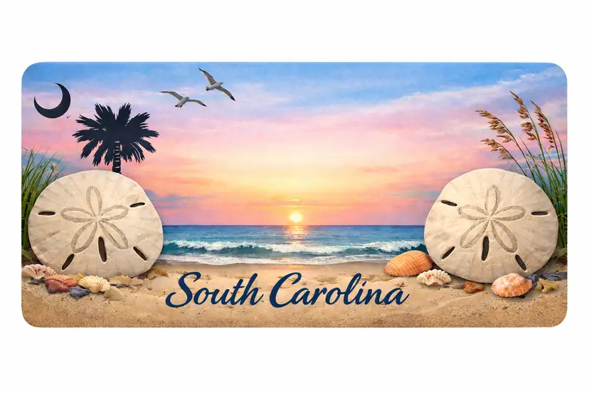 Sand Dollar License Plate