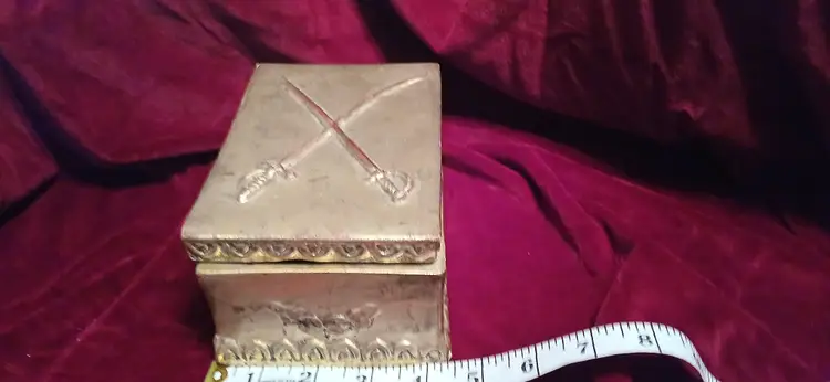 Vintage Masonic Ceramic Box Made in Italy