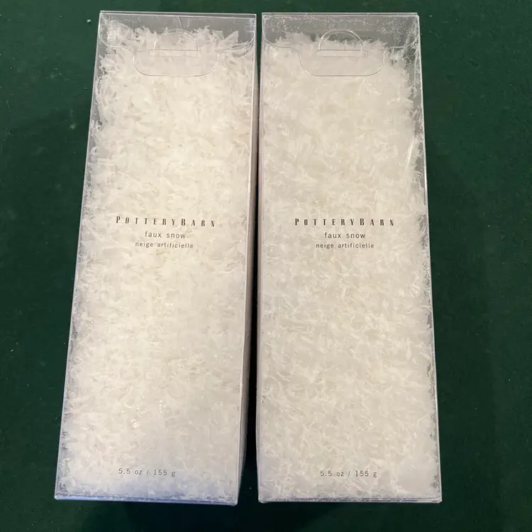 NEW Retired Faux Snow 3 Pack Christmas Holiday Village Decor 5.5 oz Pottery Barn