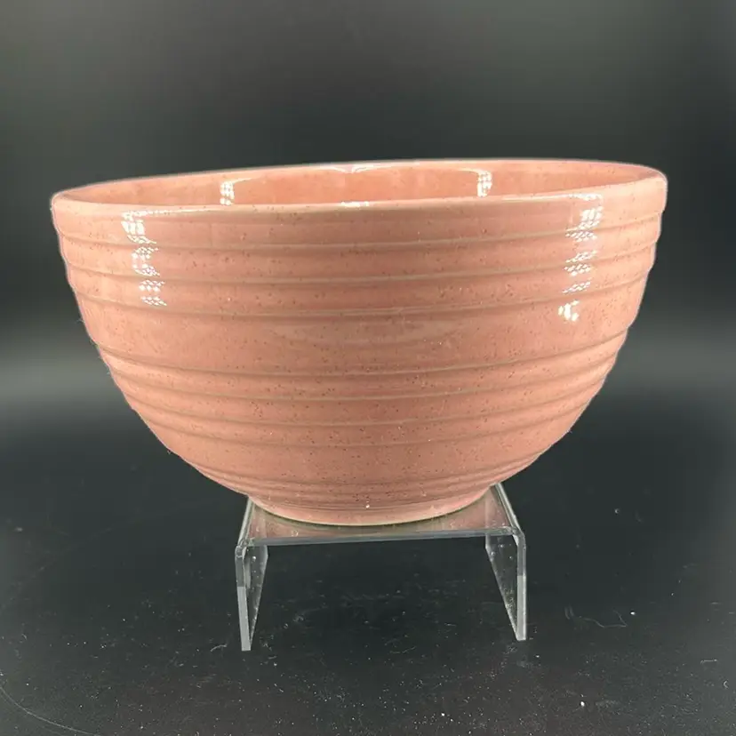 Vintage Mccoy Pink Speckled Pottery Beehive Bowl