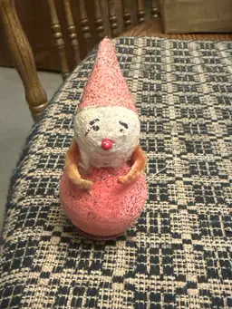 Vintage 1950’s Elf Gnome GLITTER Christmas FIGURE Ornament PUTZ Figure JAPAN