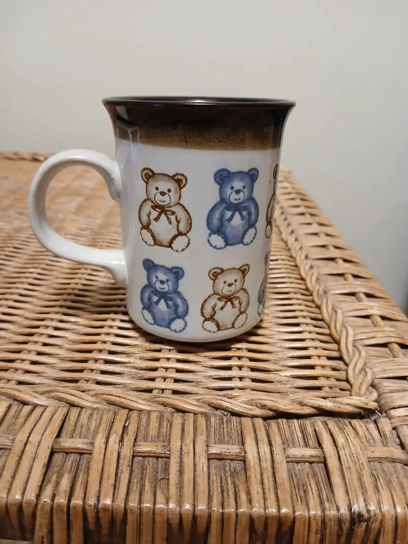 Vintage Otagiri Teddy Bear Stoneware Mug