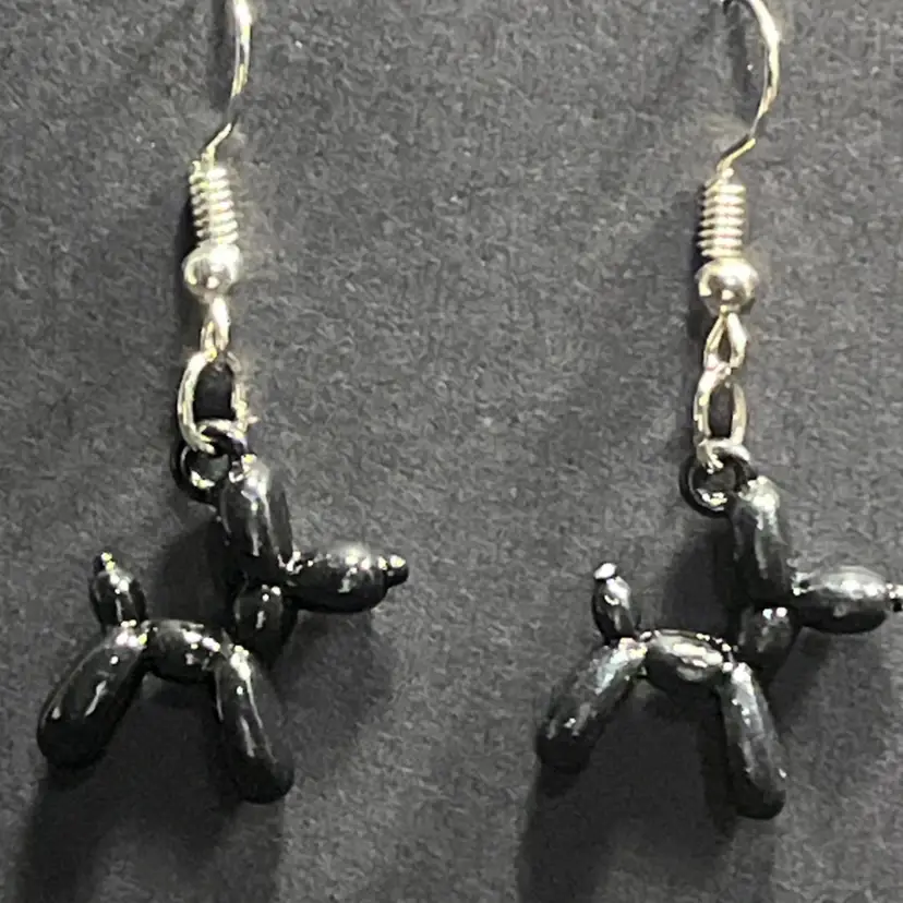 Black Balloon, Dog Earrings Made By Me