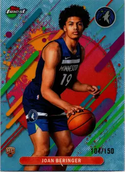 2025-26 Finest Joan Beringer #217 Sky Blue Refractor Timberwolves #/150