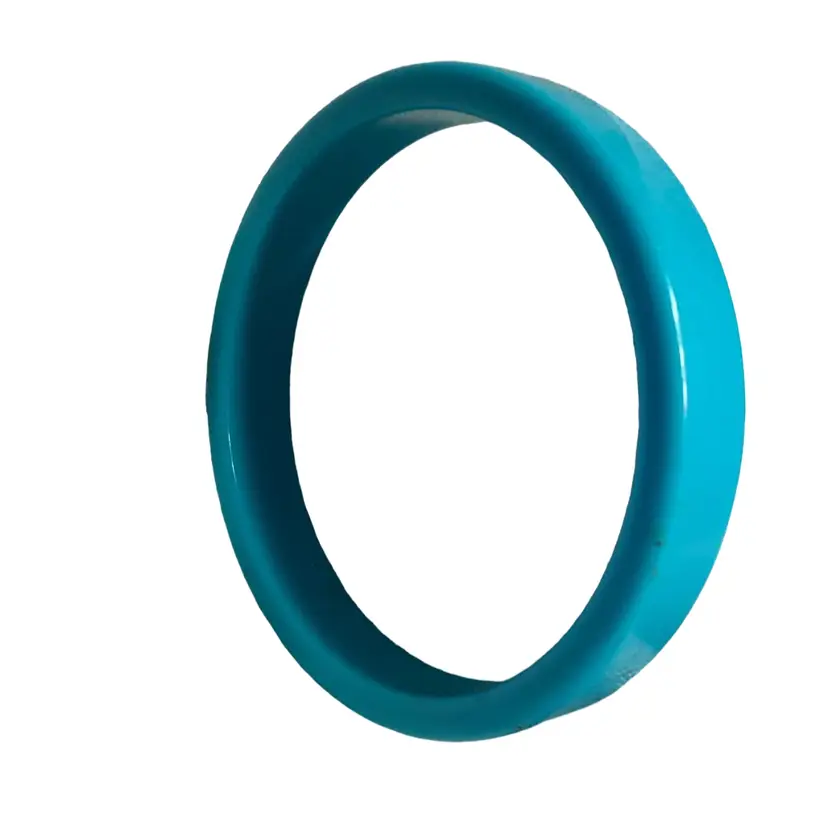 Vintage Acrylic Bracelet Bangle With A Glossy Turquoise Design 