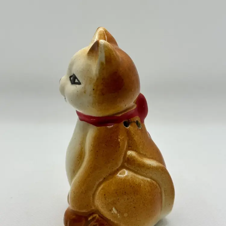 Vintage Cat Kitten Bell Orange Tabby, Holiday Decor, Unbranded, Made In Taiwan
