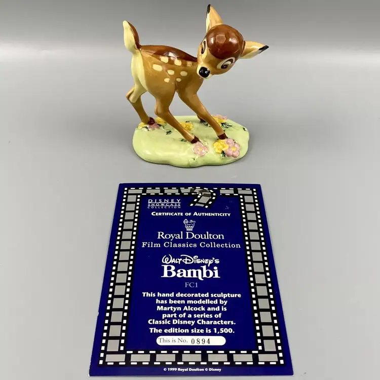 Bambi 4" Figurine FC1 Disney Showcase 894/1500 Royal Doulton England COA 1999