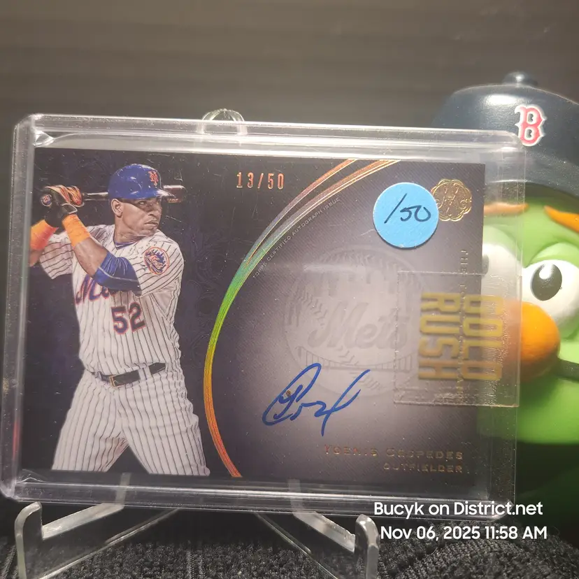 2016 Topps The Mint Auto - Yoenis Cespedes New York Mets 13/50