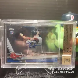 2017 Topps Clearly Blue Auto - Andrew Benintendi Boston Red Sox 20/25 BGS 9.5