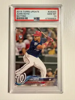 2018 Topps Update Juan Soto Rookie PSA 10! Washington Nationals New York Mets
