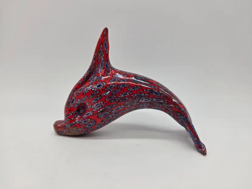 Murano Art Glass Millefiori Dolphin