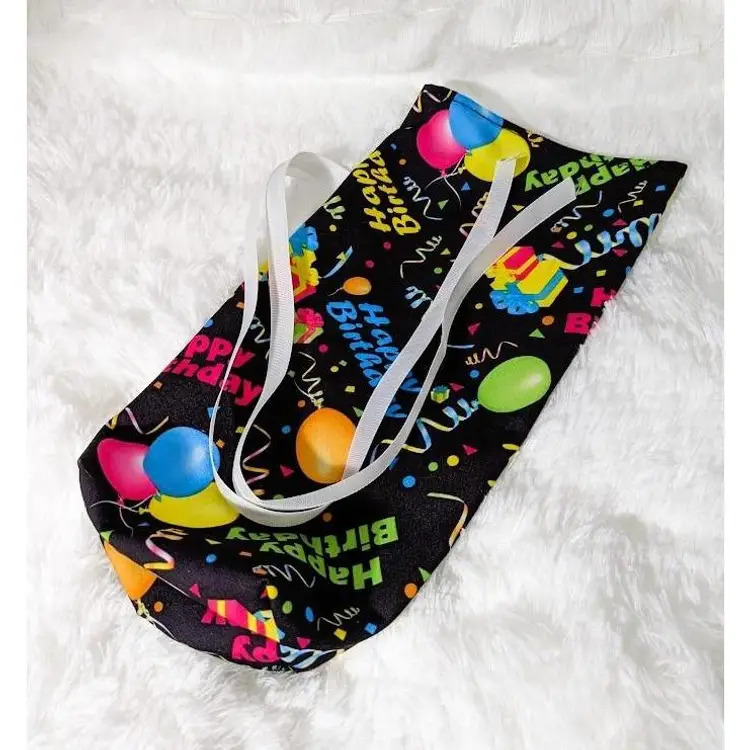 Handmade Wine Bottle Gift Bag - Happy Birthday