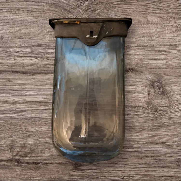 Antique 1920s GLASS US Mail Box ~ Vintage Embossed Porch Mailbox / Visible Mail