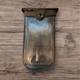 Antique 1920s GLASS US Mail Box ~ Vintage Embossed Porch Mailbox / Visible Mail