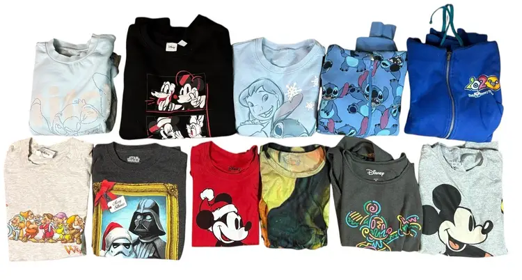 Lot Of 11 Kids Youth Clothes Mixed Graphic T Shirts Sweatshirts Hoodies Disney