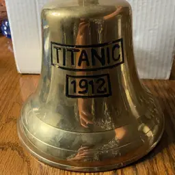 Brass Titanic 1912 Wall Mount Bell! 9” Tall 6 1/2” Wide