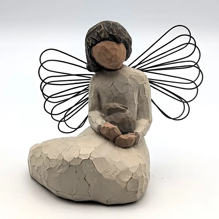 Willow Tree Angel of Protection Girl With Bunny Rabbit Demdaco Figurine 3.5"