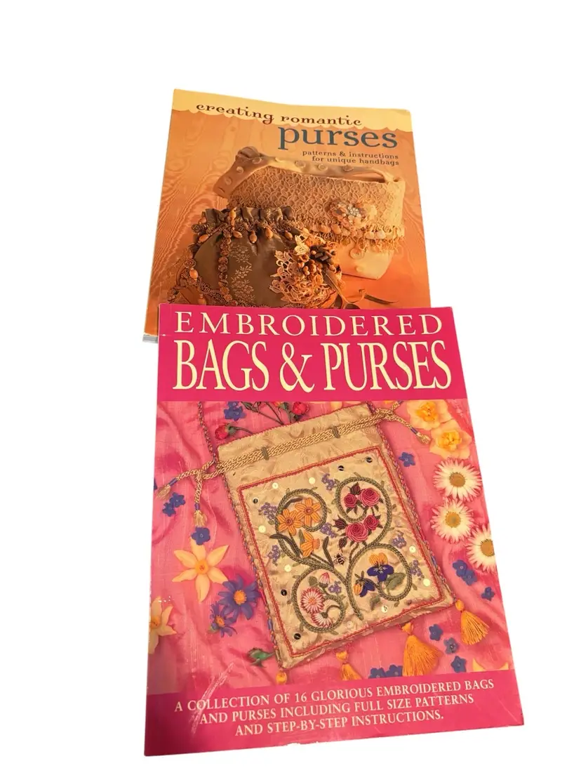 2 Romantic & Embroidered Bags& Purses Books