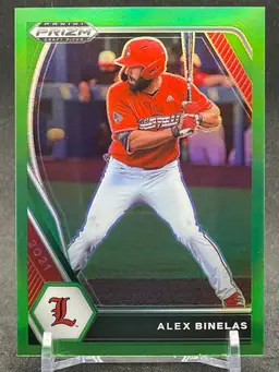 2021 Panini Prizm Draft Picks - Alex Binelas #PDP86 Lime Green Prizm /75
