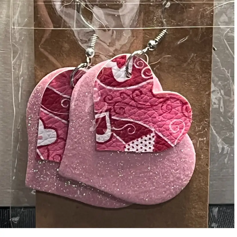 Earring As Picture Faux Leather