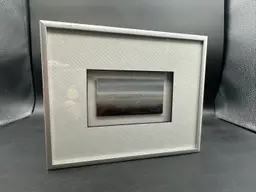 One Of A Kind Aluminum Grave Art Piece, By Baccanale & Chevrette, Inset Framed And Signed 7.25”T 9.25”W