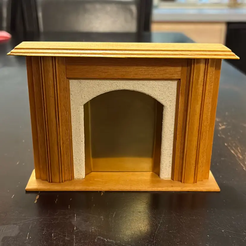 Fireplace Light wood  Gold Inside