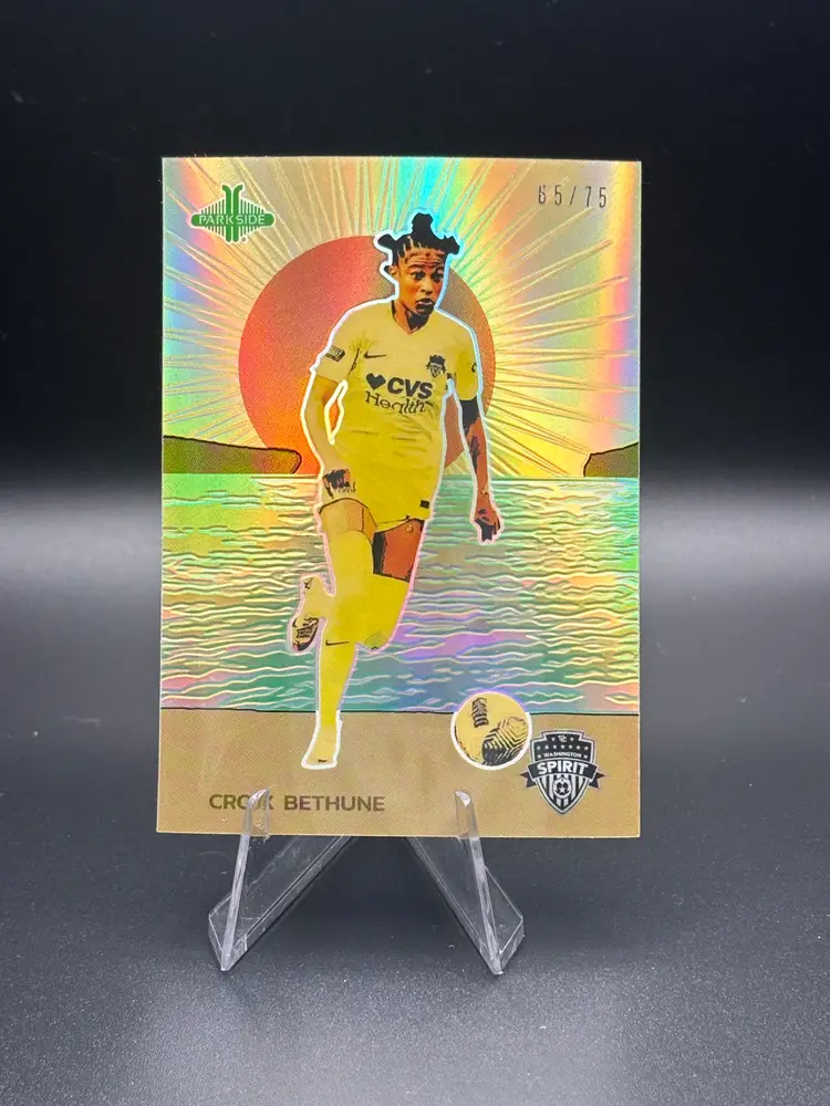 Croix Bethune 2024 Parkside Pacific Heat Wave /75 Washington Spirit Soccer Card