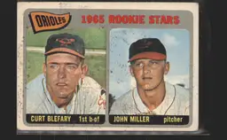 Orioles 1965 Rookie Stars (Curt Blefary / John Miller) 1965 Topps #49 - (140) - Baltimore Orioles